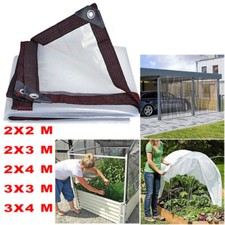 Transparente Plane mit Ösen Wasserdicht PE Reißfeste Abdeckplane Fensterplane DE