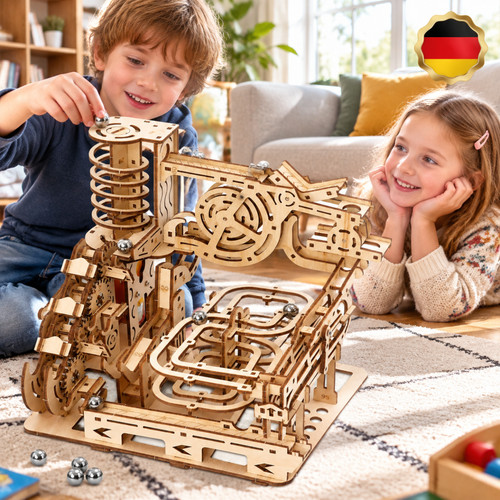 Murmelbahn holzpuzzle - murmelbahn,