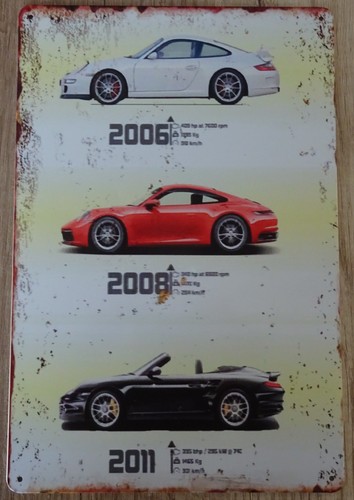 Metallschild mit porsche - porsche, 30x20