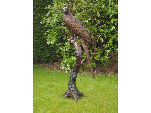 Bronze figur großer papagei - großer,