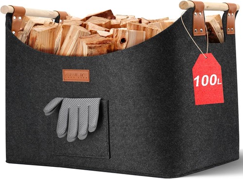 Holzkorb für kaminholz groß - kaminholz,
