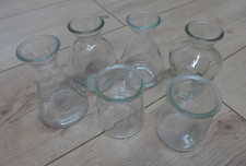 6 Mini Glasvasen 7 - 10,5cm Deko Blumenvasen