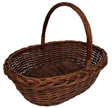 Rattan Korb Aufbewahrungskorb Einkaufskorb Tragekorb Korbschale Braun NEU!