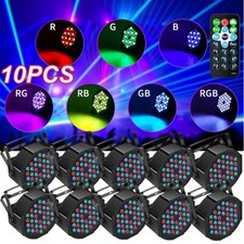 10 Stk 80W LED Par Strahler 36LED Bühnenlicht Partylicht RGB DMX DJ Scheinwerfer