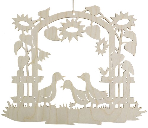 Fensterbild entenfamilie - fensterbild,
