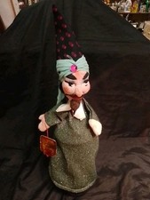 Original Dresdner Künstlerpuppe Handpuppe GDR Mit Hut 37 Cm Zauberer Magier DDR