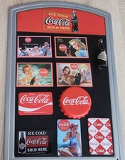 Coca Cola Tafel mit 10 Magneten