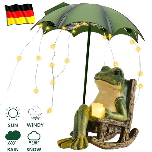 Solar frosch figuren garten - frosch,