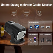 2025 Beamer 4K UHD Projektor Android LED 5G WiFi Bluetooth Heimkino HDMI USB DHL