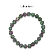 Rubin Zoisit Armband Edelstein Kugel 8 mm Powerarmband Heilstein Perlenarmband
