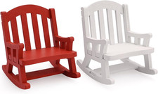 2 Stück Weihnachten Miniatur Holz Schaukelstühle 1: 12 Puppenhaus Schaukelstuhl 