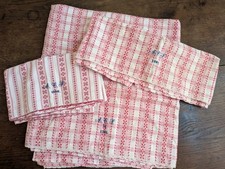 Antike Bauernbettwäsche Monogramm "A. C. S." Baumwolle datiert 1900/1901