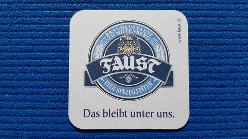 Brauhaus faust bierdeckel - brauhaus, -bierdeckel