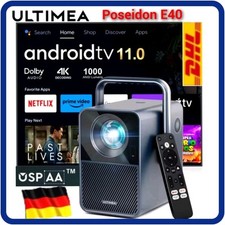 Ultimea Poseidon E40 LCD Beamer 1000 ANSI Lumen Projector Native 1080P,