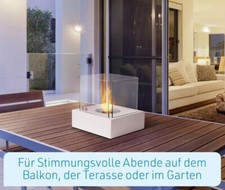 Tischkamin Tisch Ethanolkamin Tischethanolkamin Canto weiss Tisch-Ethanolkamin