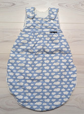 WIE NEU Schlafsack ALVI * blau Wolken Neugeborene Deutschland Germany Gr. 56 62