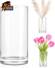 Glasvase zylinder 25cm hoch