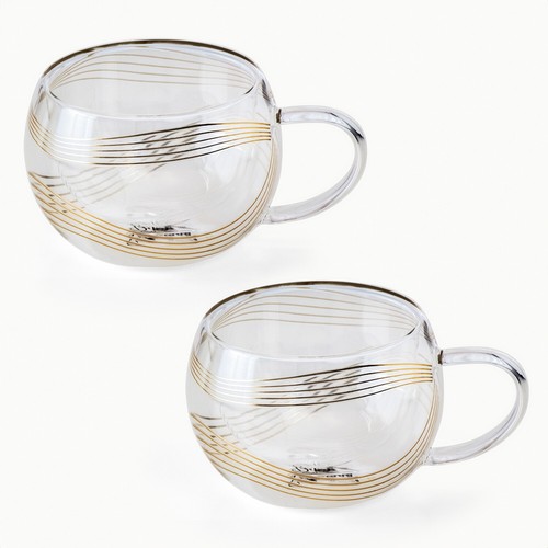 Doppelwandiges glas set - doppelwandiges, 2-er