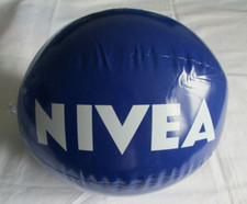 2 Nivea Beachball / Wasserball Ball in blau mit weißem Schriftzug - NEU mit OVP