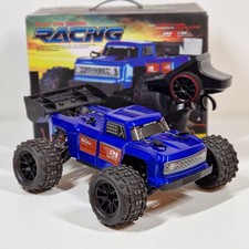 ZWN Rc Truggy 1:14 4WD Brushless 60KM/H Rc Auto Offroad Monstertruck Blau S910