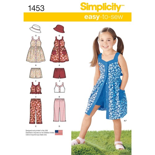 Simplicity 1453 kinder kleid - kinder,