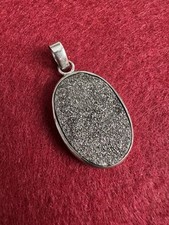 HSE La Luna Design LLD Chalcedon Druse Anhänger 925er Silber rhod. ca. 17 ct