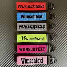 Personalisierter Schlüsselanhänger, Schlüsselband mit Wunschtext Auto Anhänger