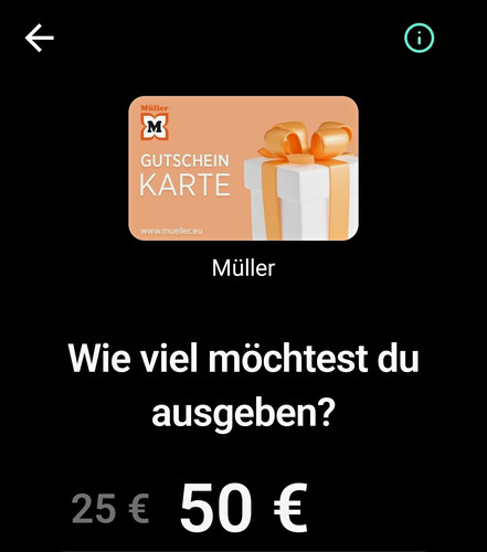 Müller gutscheinkarte - gutscheinkarte, /