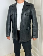 Lederjacke schwarz 60er 70er vintage Herren 48 M Jacke