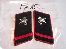 Feuerwehr Kragenspiegel Saarland mit Helm ca 7x4cm 1 Paar (fa15)