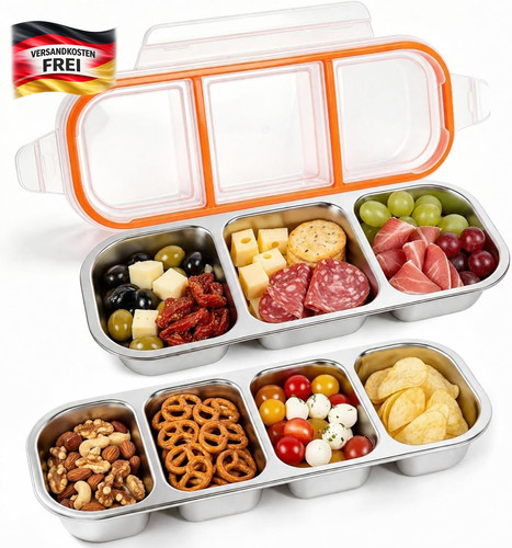 Edelstahl snackbox mit - edelstahl,