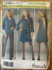 Simplicity Fertigschnitt Hose + Mantel + Kleid + Jacke Gr 36-44 Nr 7449