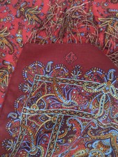 NEU Etro  selten Schal Stola scarf Tuch foulard BW Fransen leichte Wolle