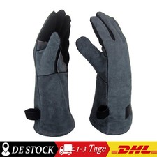 2x Grillhandschuhe LEDER Ofenhandschuhe Schutzhandschuhe hitzebeständig