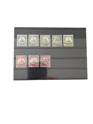 Acht kolonial briefmarken - acht,