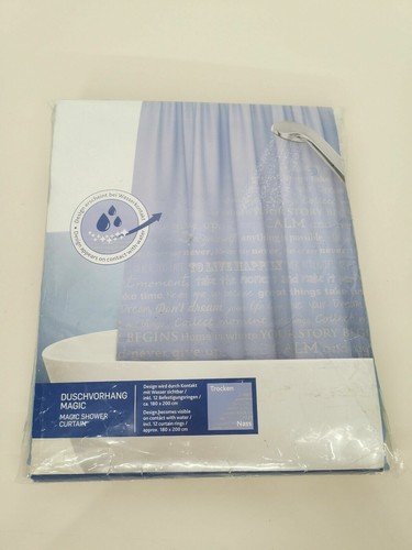Duschvorhang weiß blau - duschvorhang,