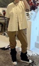 Leder Oberteil Shirt mit