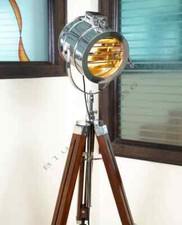 Stehlampe Woodern Tripod Ständer Maritim Designer Holz Lampenfuß Lampen Geschenk