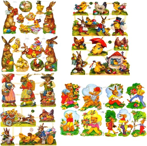 Glanzbilder ostern motiv set - ostern,