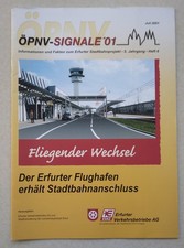 Broschüre ÖPNV-Signale Juli 2001: Ausbau Straßenbahn Erfurt zum Flughafen