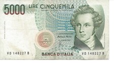 Geldschein Banknote Italien