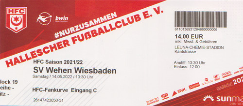 Ticket 2021 22 - 14.5., 2021/22