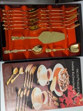 Kaffeebesteck vergoldet 15 Tlg