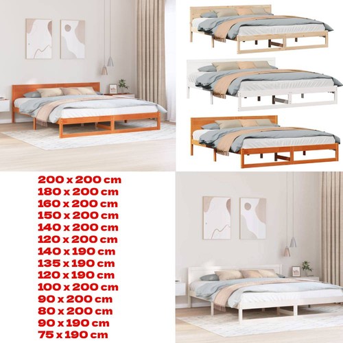Bettgestell natur massivholz - bettgestell,