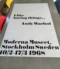 Andy Warhol Poster 70cm x 100cm weiss matt Art Poster Pop Art Ausstellung Plakat