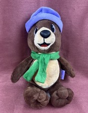 Original Milka Bär Lila Mütze & Schal ca. 26 cm Stofftier Plüschtier Kuscheltier