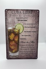Blechschild Cocktail Cuba