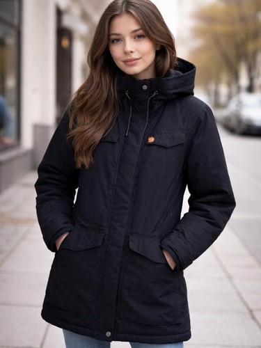 Women fjällräven parka - fjällräven, black