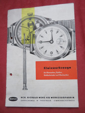 Katalog Kleinwerkzeuge, HCH. RICHARD MENZ KG WERKZEUGFABRIK  OBERSCHÖNAU  1962