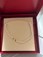 Perlen Collier aus Zuchtperlen, 45 cm, und dazu passende Ohrringe, Zuchtperlen